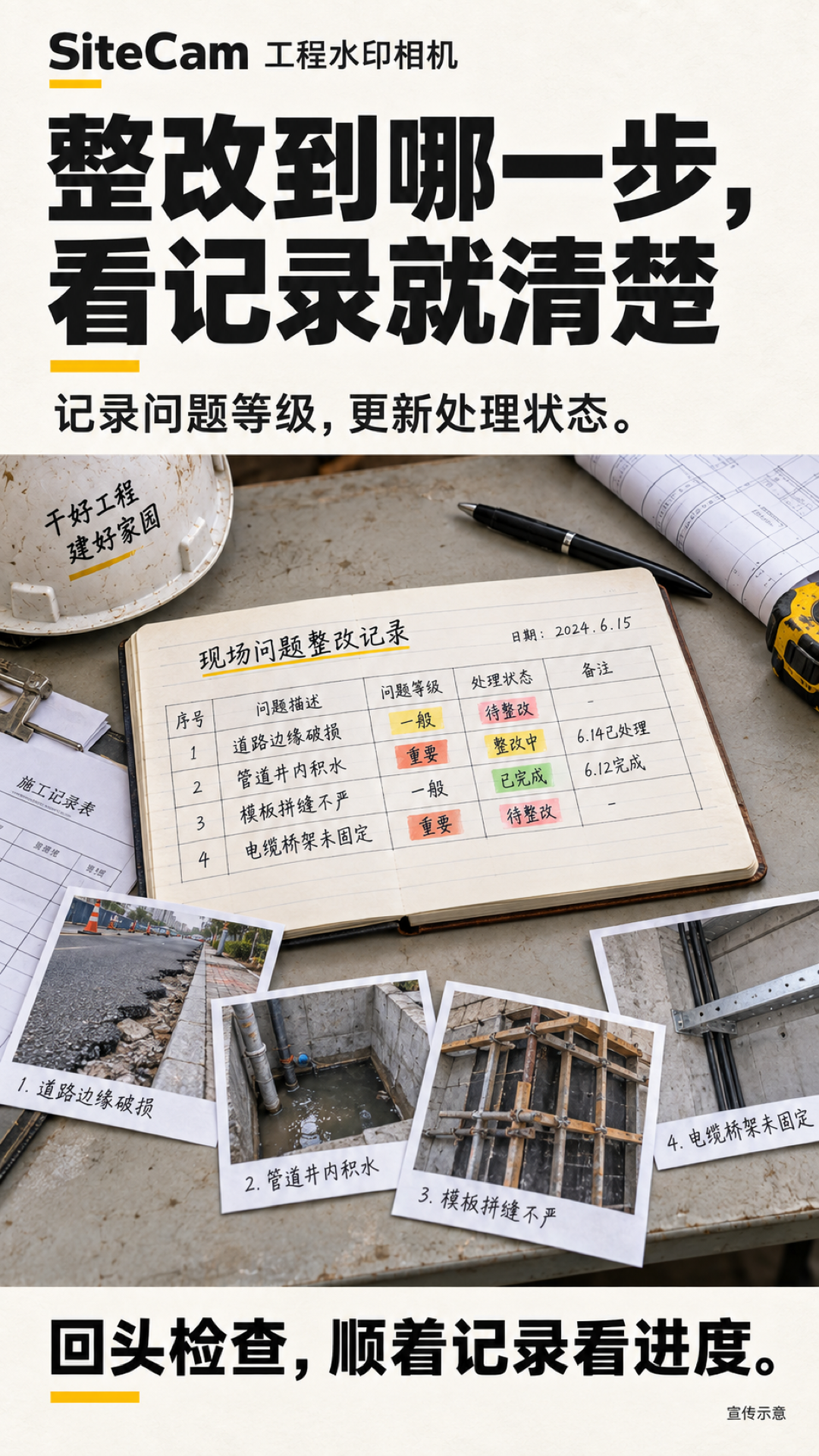 整改到哪一步,看记录就清楚